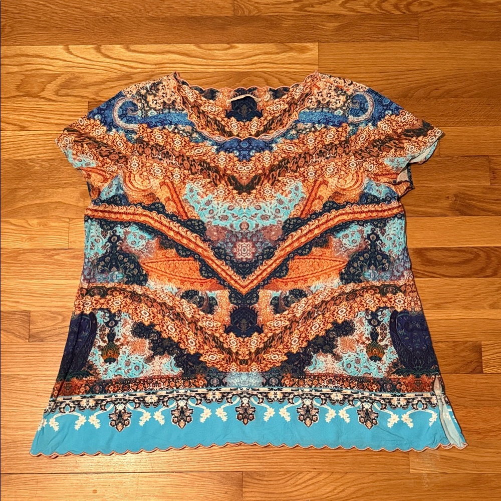 Soft Surroundings Multicolor Paisley Women's Top‎ size large